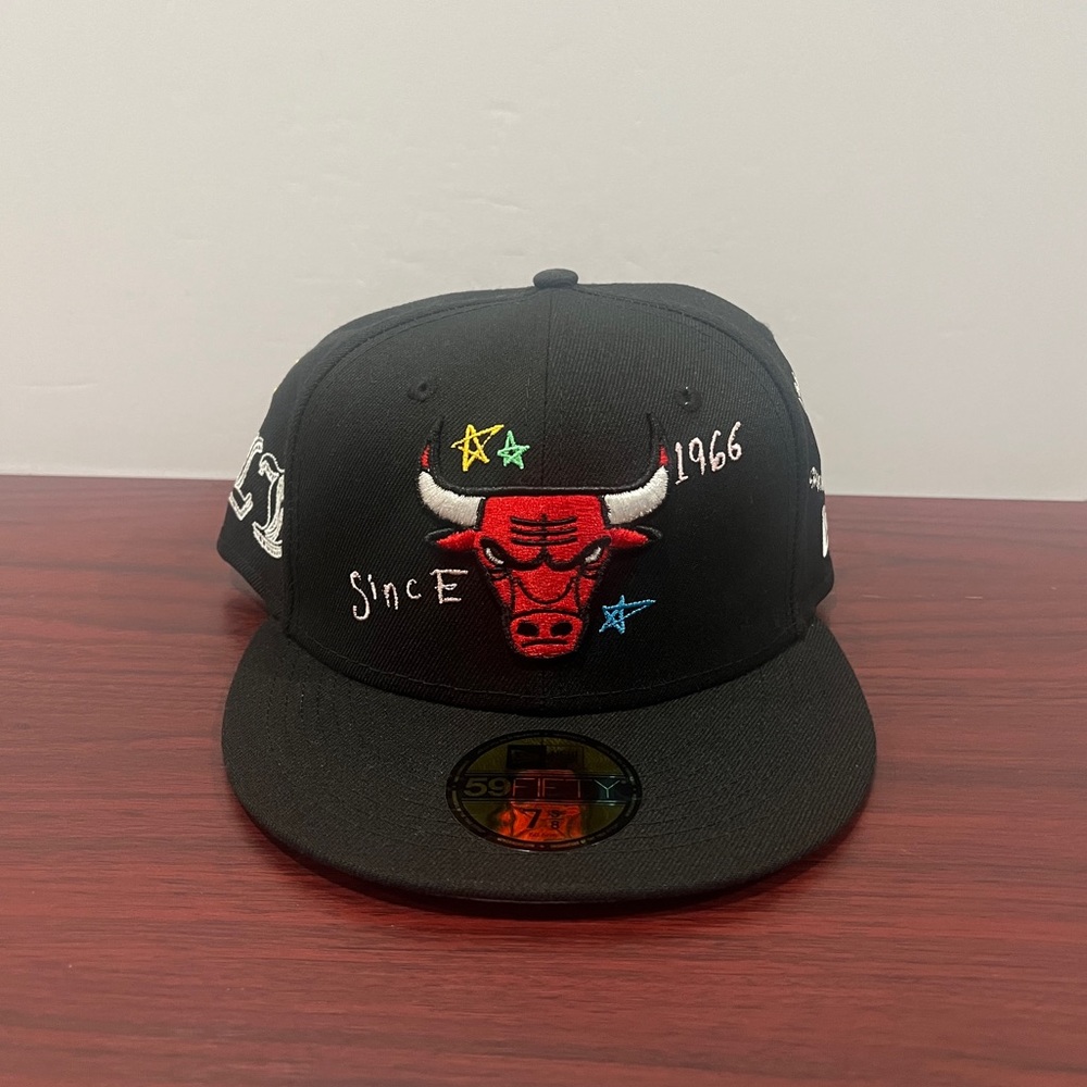 New Era, 59Fifty, Fitted Hat, Chicago Bulls, Scribble